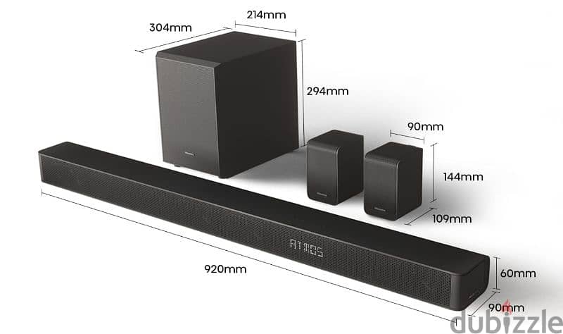 Hisense Dolby Atmos 5.1 SoundBar AX5100G 340W 2