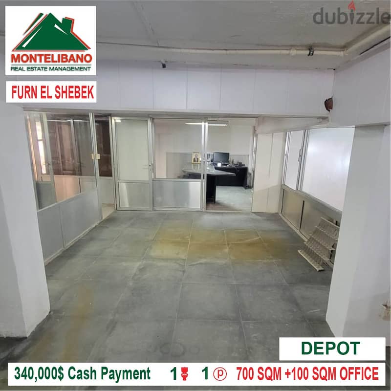 340,000$ Cash Payment!! Depot for sale in Furn El Shebek!! 1