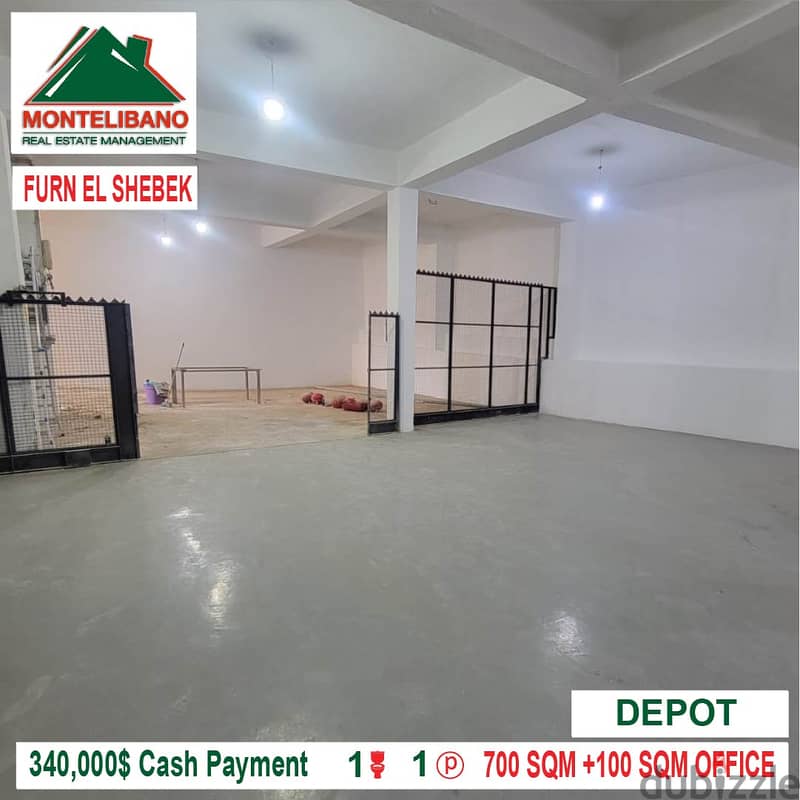 340,000$ Cash Payment!! Depot for sale in Furn El Shebek!! 2