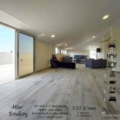 Mar Roukoz | 24/7 Electricity | 2 Terraces | Furnished/Equipped | View