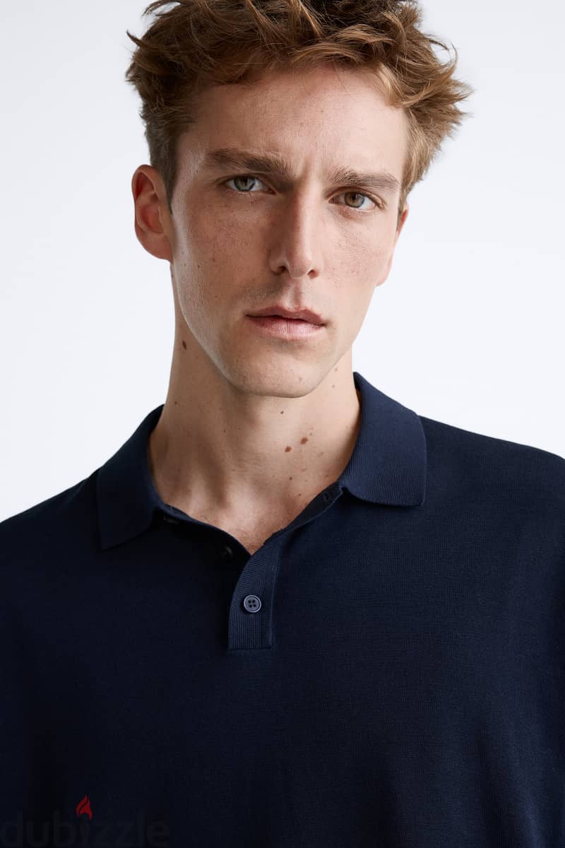 ZARA Long sleeve Knit Polo Shirt 4