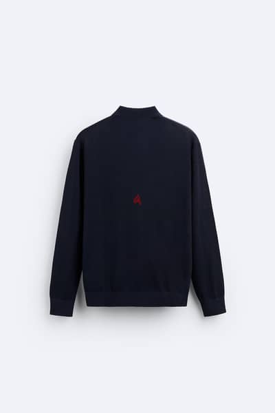 ZARA Long sleeve Knit Polo Shirt