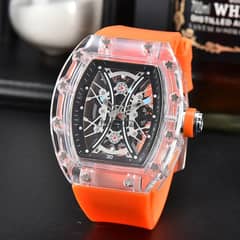 Richard quartz watch transparent bezel men’s automatic watch men’s