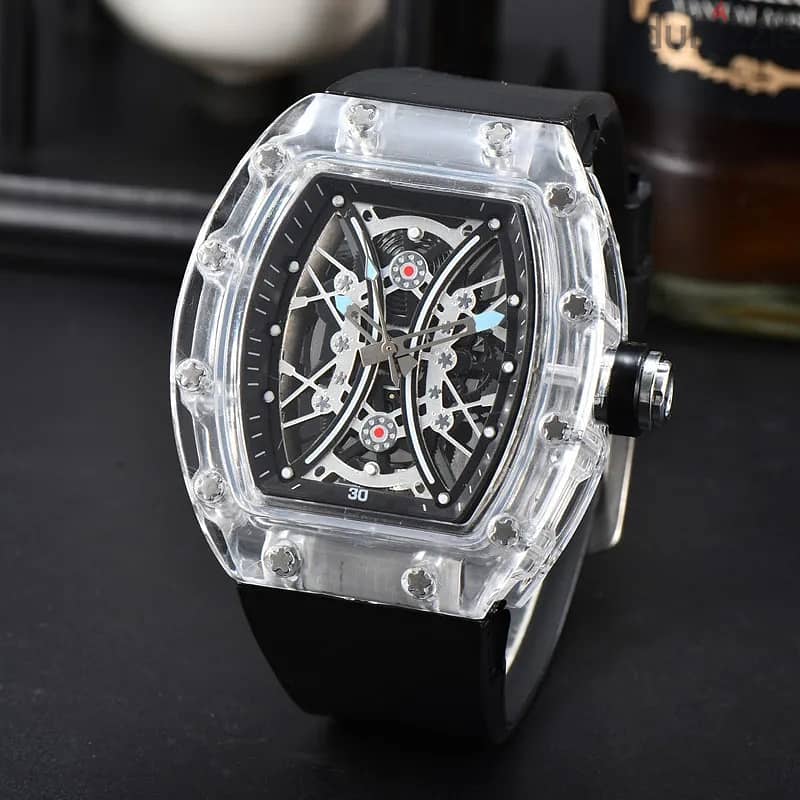 Richard quartz watch transparent bezel men’s automatic watch men’s 4