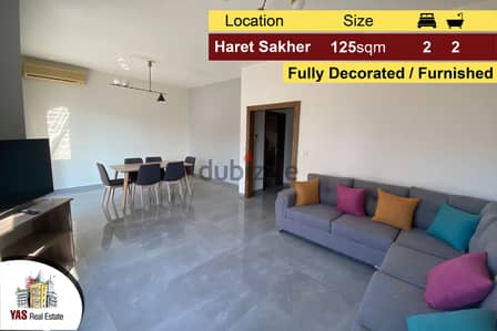 Haret Sakher 125m2 | Partial Sea View | Fully Furnished | Decorated |