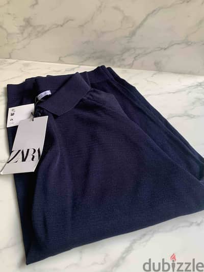 ZARA Long sleeve Knit Polo Shirt