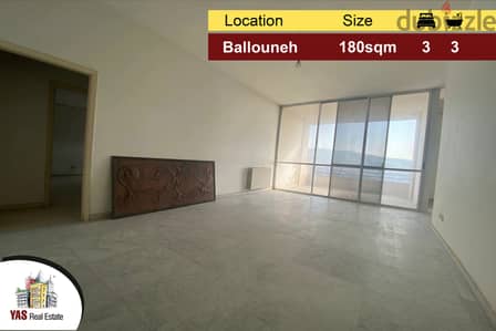 Ballouneh 180m2 | Panoramic View | Flat | Excellent Condition | ELS