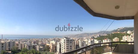 (J. C. )145m2 apartment + sea & mountain view for sale in Zouk mosbeh