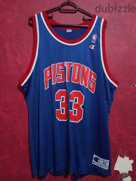 Grant Hill Detroit Pistons Home Champion Jersey Size 44
