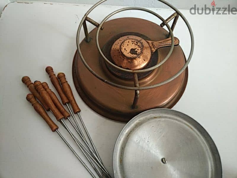 Vintage copper fondue set - Not Negotiable 7