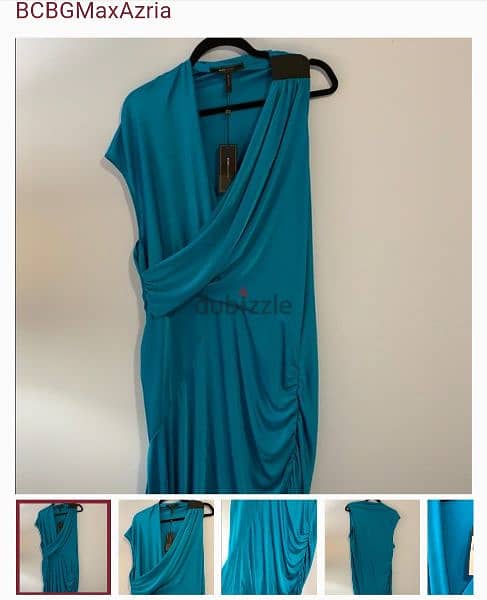 BCBG MaxAzria blue dress size medium فستان 1