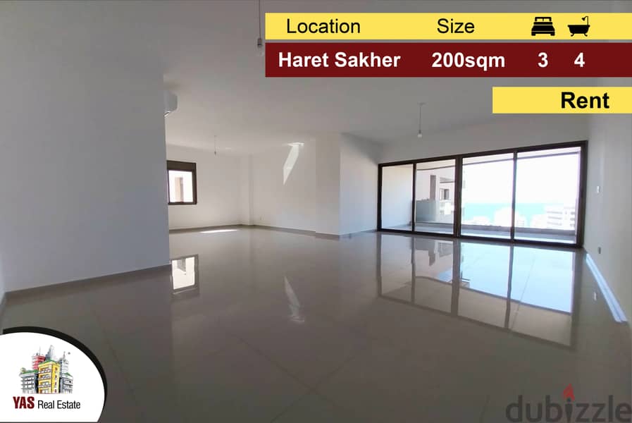 Haret Sakher 200m2 | Rent | Flat | Excellent Condition | JB 0