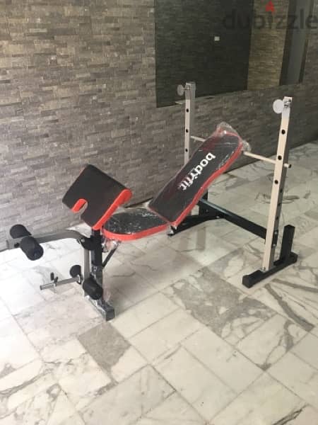 bench adjustable bodyfit new in box with legs and biceps heavy duty 0