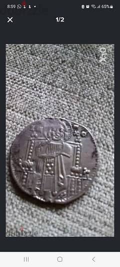 Jesus Christ Cruader King of Kings Silver Venitian coin year 12665 0