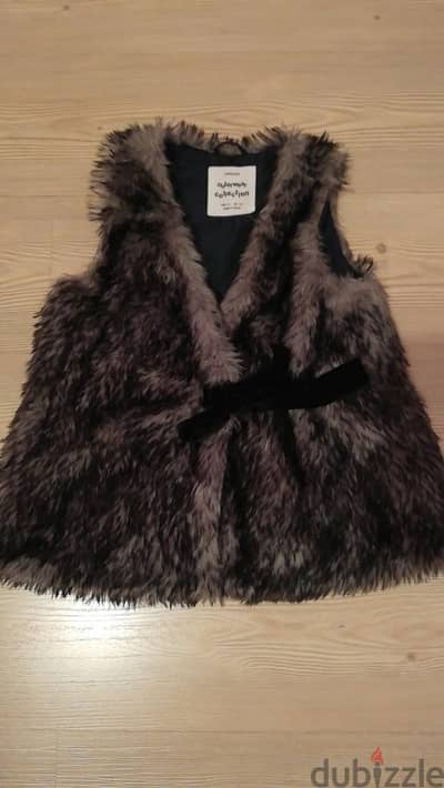 Zara furr waistcoat