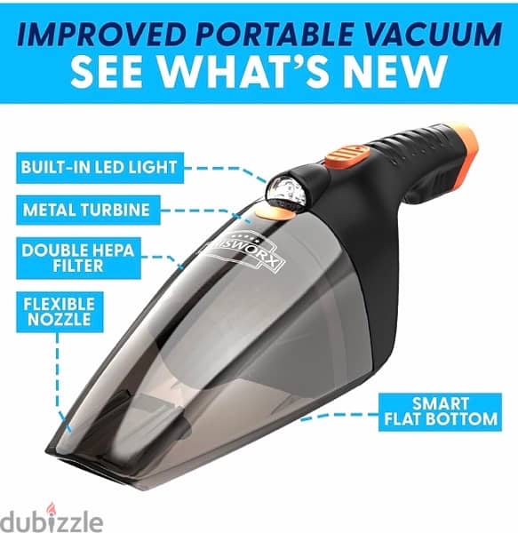 ThisWorx Car Vacuum Cleaner Upgraded w/ LED Light, Double HEPA Filter 5