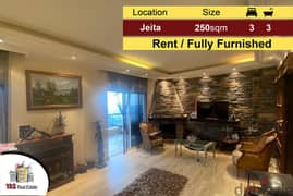 Jeita 250m2 | Rent | Renovated | Mountain View | Furnished |E