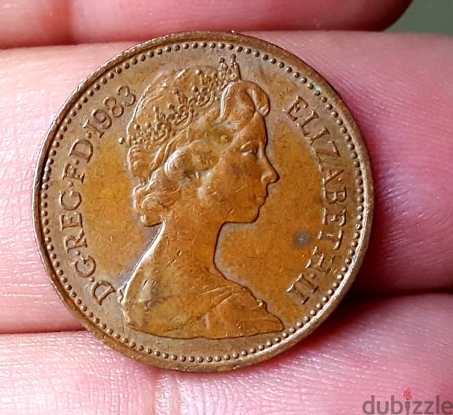 UK Great Britain 1 New Penny 1983 Elizabeth ll 0
