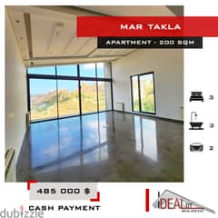 Apartment for sale in Baabda mar takla 200 SQM REF#ALA16003