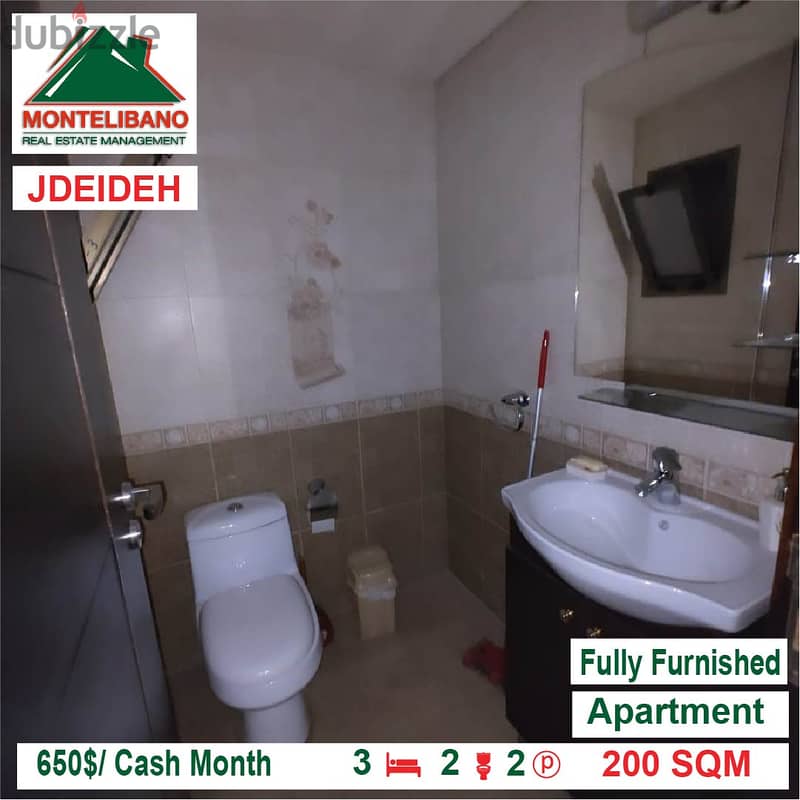 650$/Cash Month!! Apartment for rent in Jdeideh!! 3