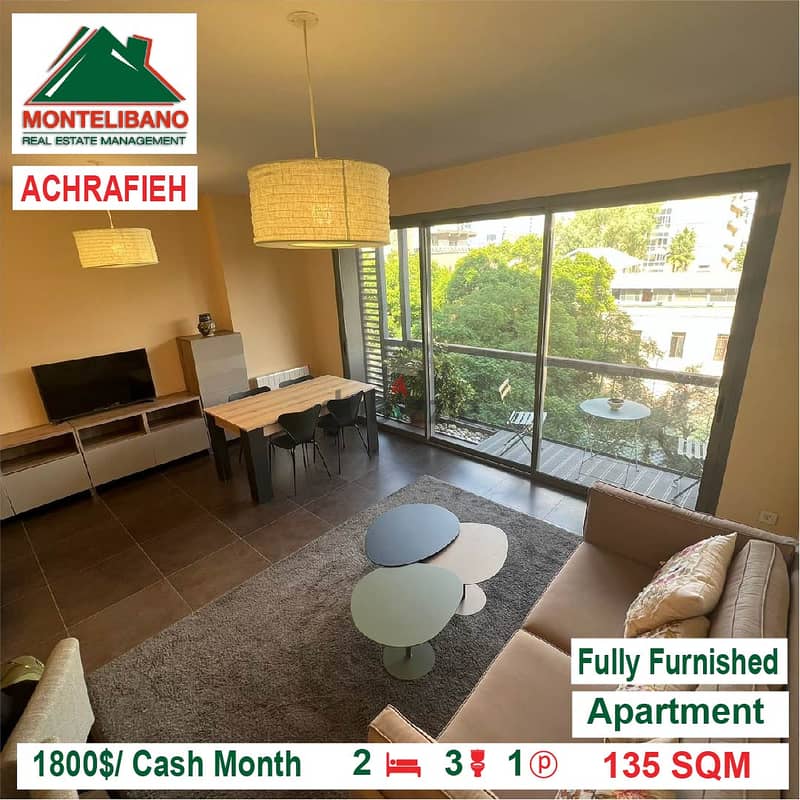 1800$/Cash Month!! Apartment for rent in Achrafieh!! 0