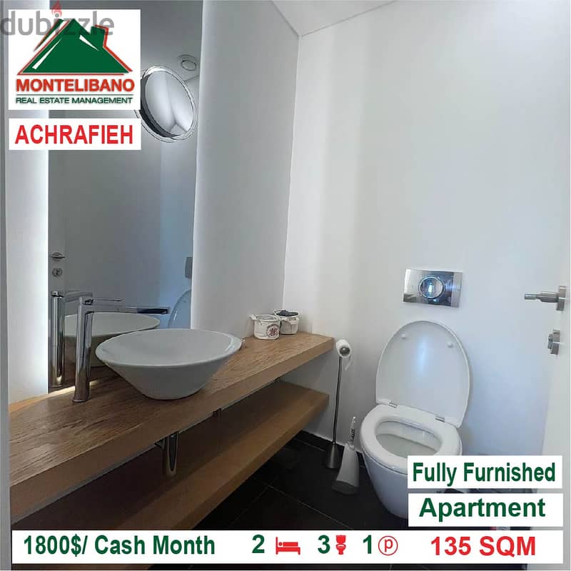 1800$/Cash Month!! Apartment for rent in Achrafieh!! 4