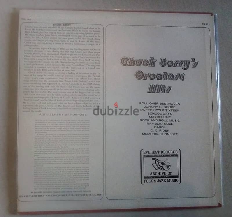Chuck Berry greatest hits vinyl 1