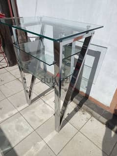 chrome and glass luxury stand