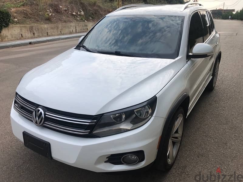 VW Tiguan 2016 R-Line Like New White Fully Loaded 0 Accident سعر جديد 2