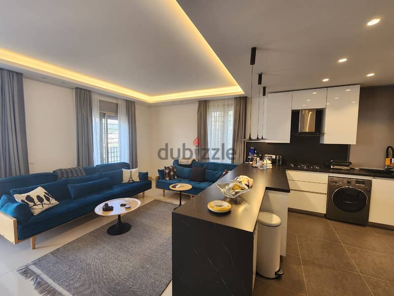 Furnished 120m2 GF apartment+terrace+ view for sale in Mazraat Yachouh 0