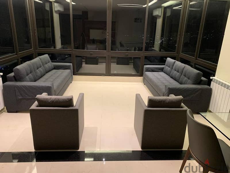 Furnished 224m2 duplex+ 65m2 terrace+open  view for sale in Halat 5
