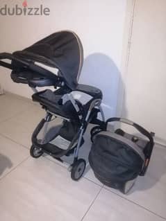 chicco used stroller + car seat for newborns. 0