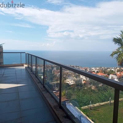 Lux Flat + terrace+ open sea view for  sale in Adma - شقة في ادما