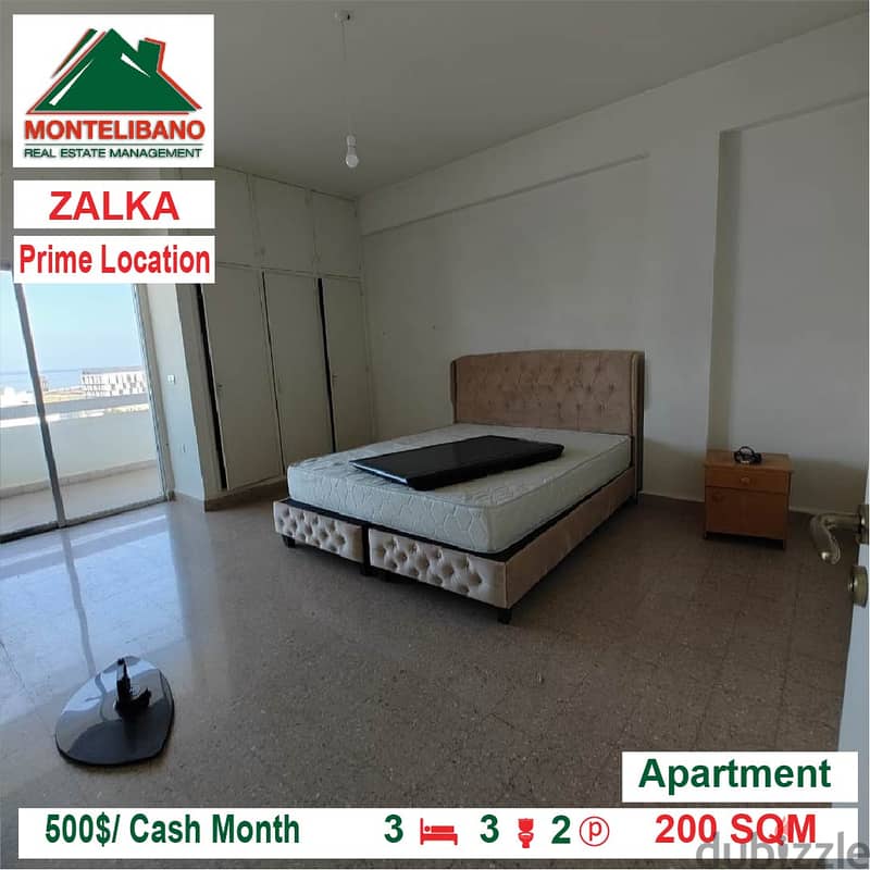 500$/Cash Month!! Apartment for rent in Zalka!! 1