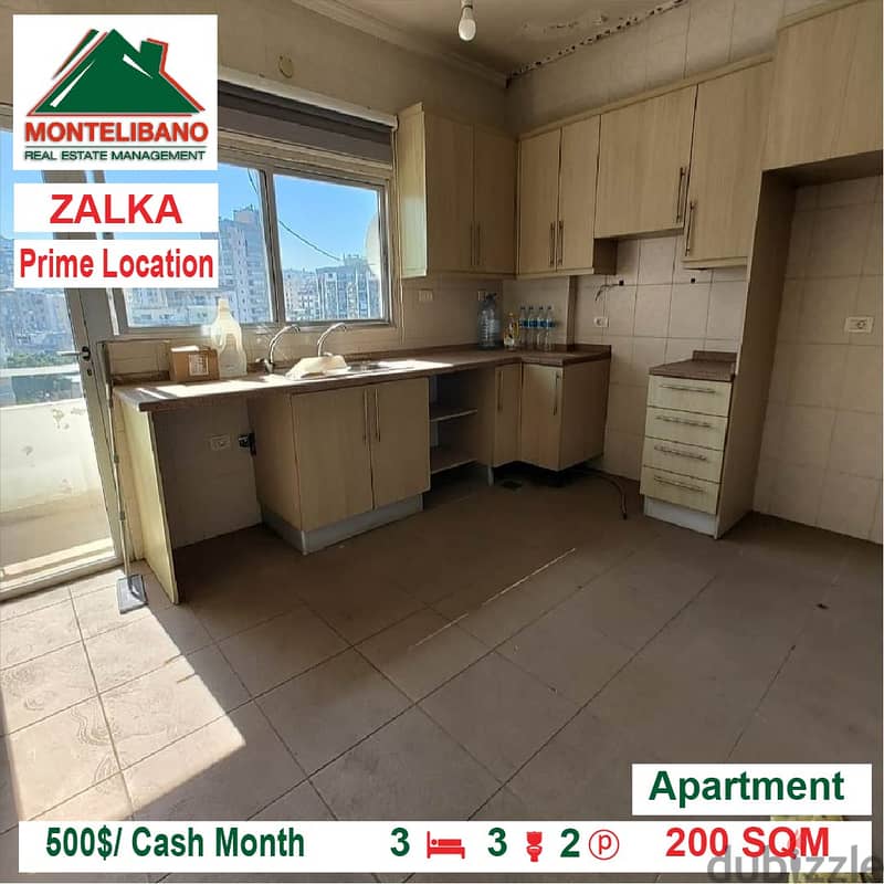 500$/Cash Month!! Apartment for rent in Zalka!! 2