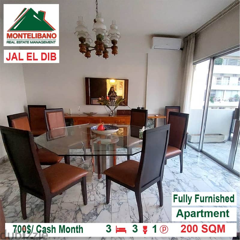700$/Cash Month!! Apartment for rent in Jal El Dib!! 1