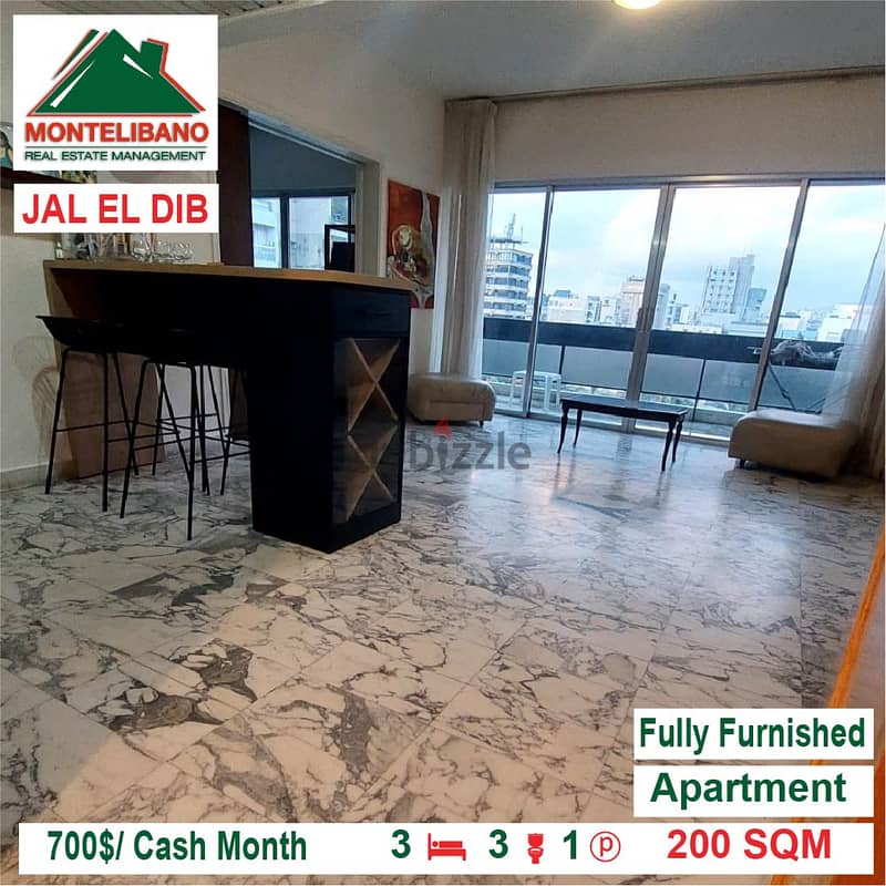 700$/Cash Month!! Apartment for rent in Jal El Dib!! 2