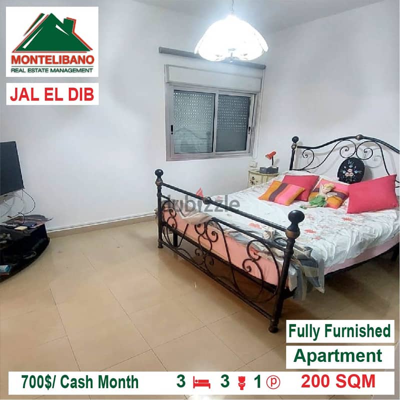 700$/Cash Month!! Apartment for rent in Jal El Dib!! 4