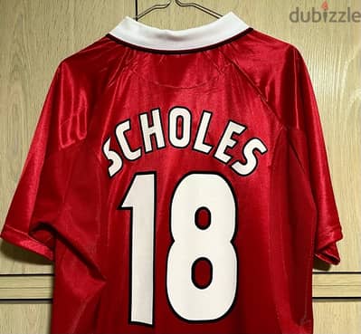 Manchester United The Final Champions  scholes 18 rare umbro 99 jersey