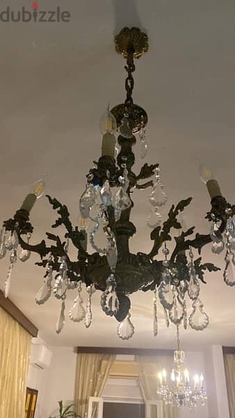 2 Sofas + 2 copper chandeliers + 4 curtains + sajadé souf 220 x 300 6