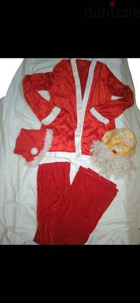 set 4 pieces pants jacket hat and mask santa 2