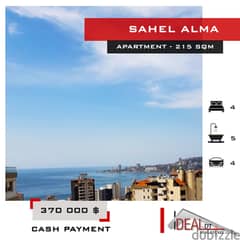 Apartment for sale in sahel alma 215 SQM REF#JH17243