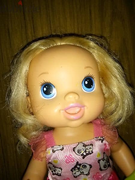 BABY ALIVE Hasbro As new doll+Pacifier+Basket anti stress ball+Fork=18 6