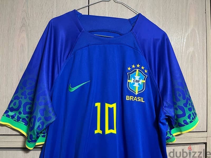 neymar Jr . brasil away mondial 2022 nike jersey 1