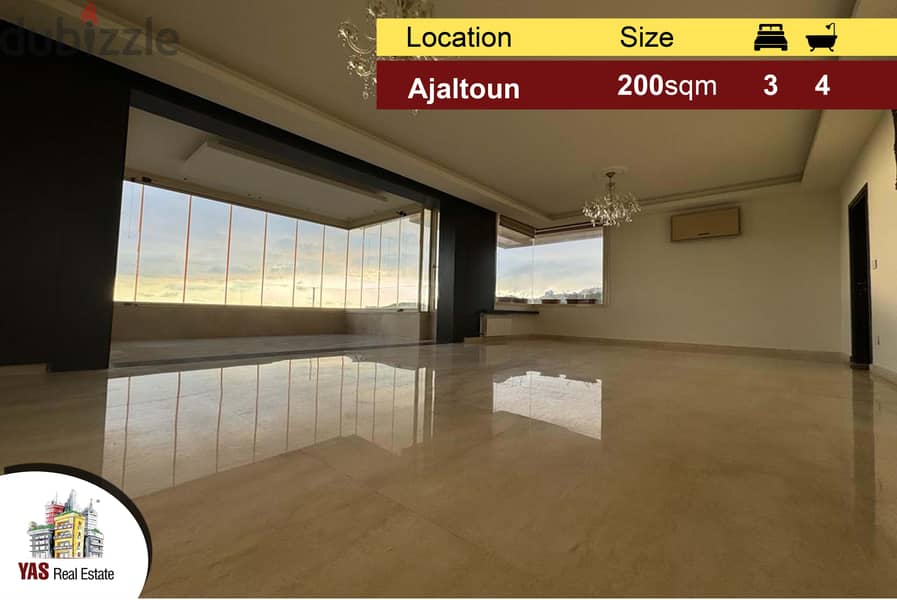 Ajaltoun 200m2 | Panoramic View | Super Luxurious | Prime Location | 0