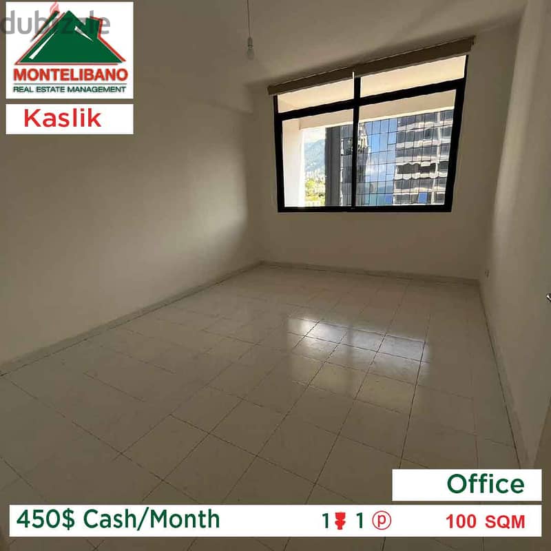 450$ Cash/Month!!Offiice for Rent in Kaslik 1
