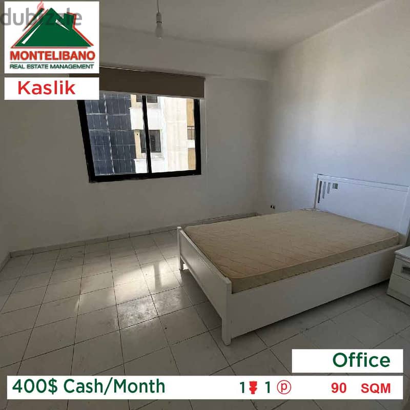 400$ Cash/Month!! Office for rent in Kaslik!! 2