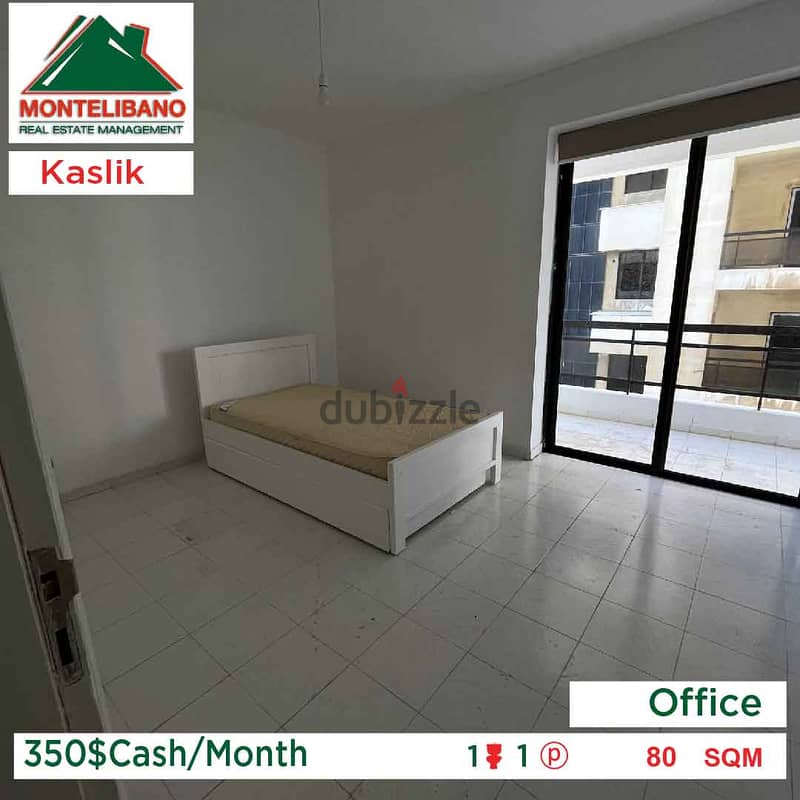 350$ Cash/Month!! Officefor rent in Kaslik!! 1