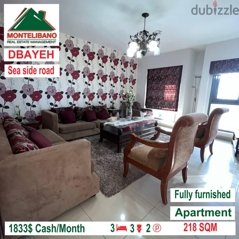 Open view and fully furnished deluxe apartment for rent in DBAYEH!!! 2