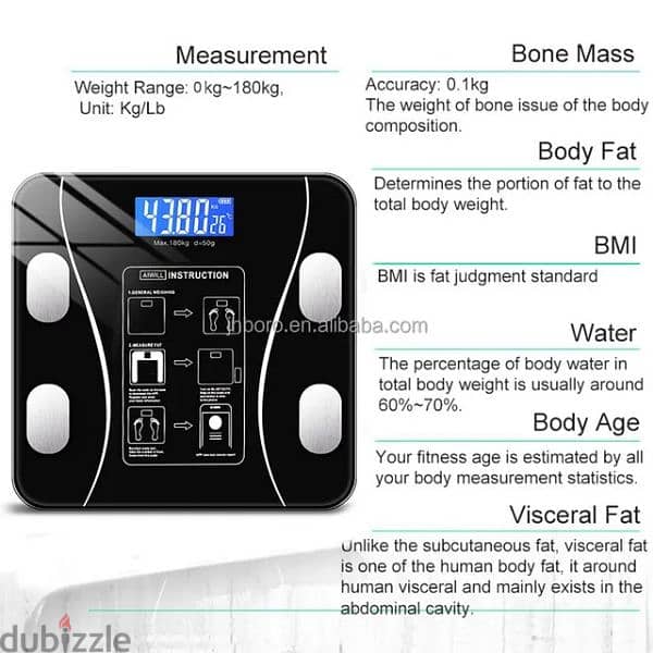 Body scale BMI  ميزان 3